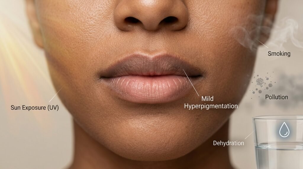 black colour lips