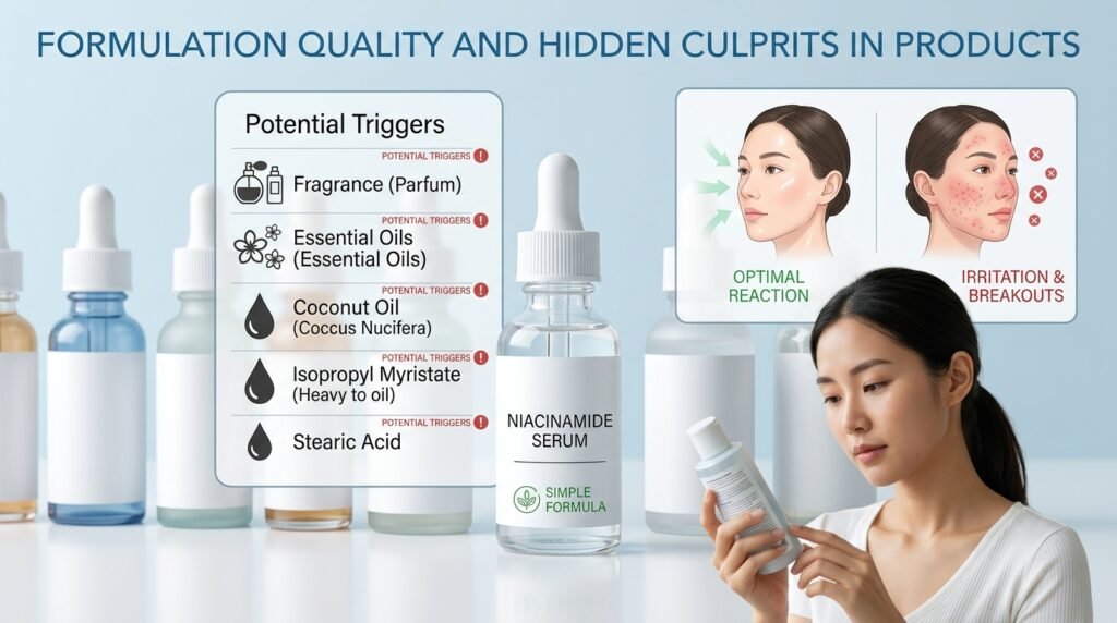 can niacinamide cause acne