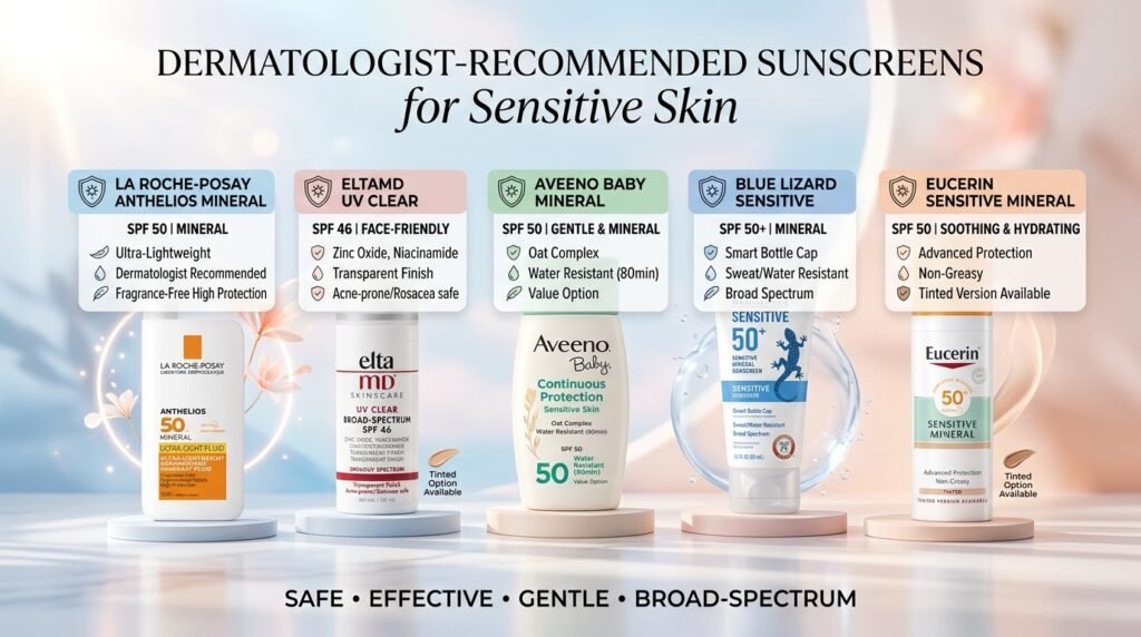 dermatologist-recommended sunscreen for sensitive skin