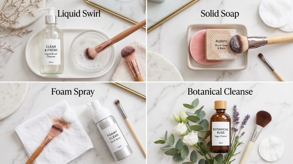 how to clean makeup brushes with brush cleaner