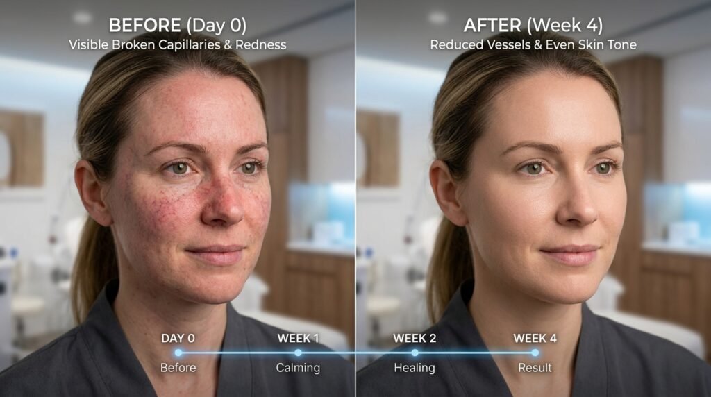 laser treatment broken blood vessels