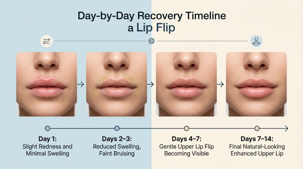 lip flip before and after​