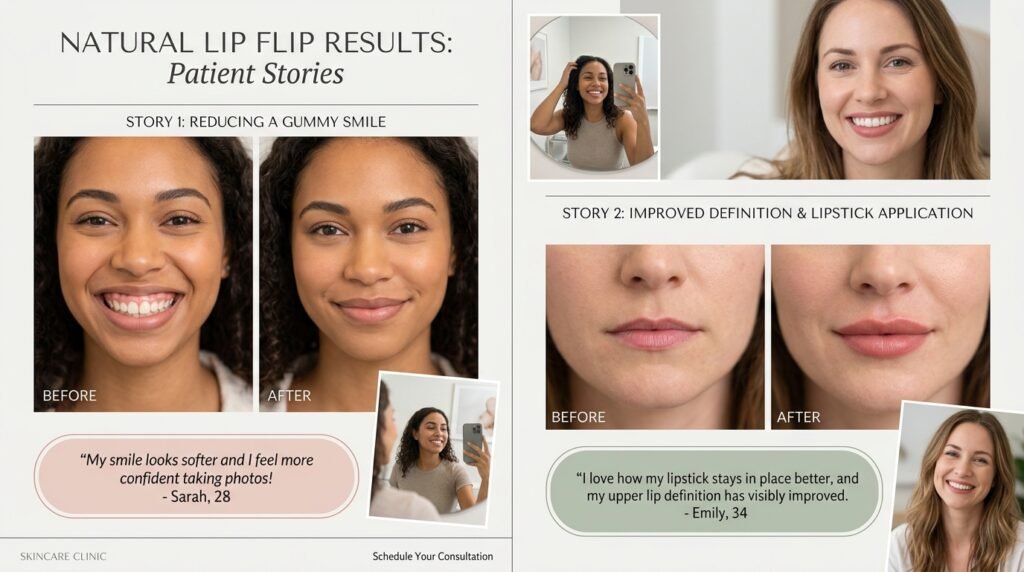lip flip before and after​