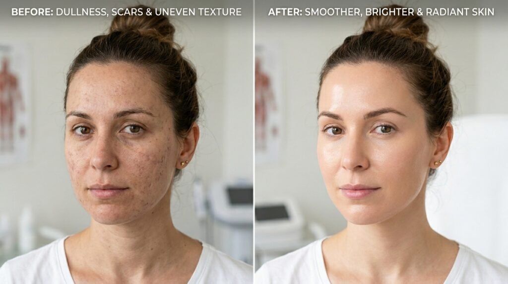 microneedling before and after