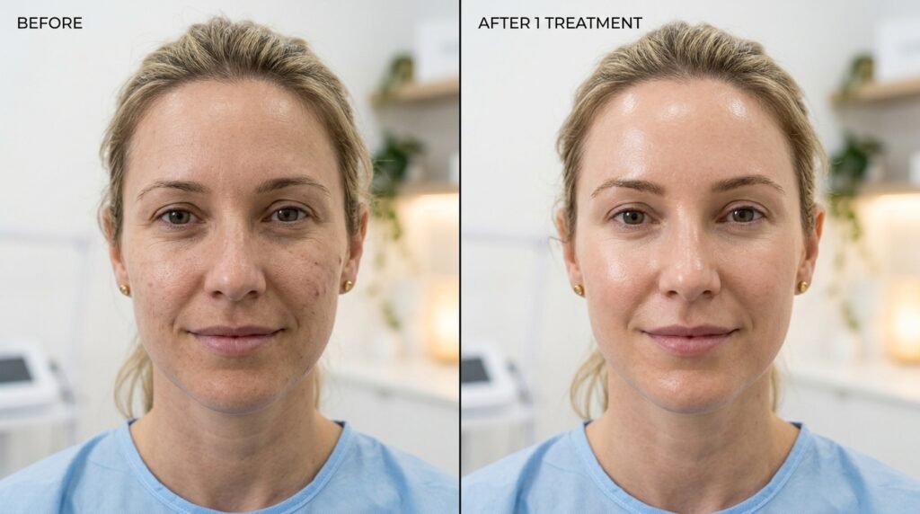 microneedling before and after