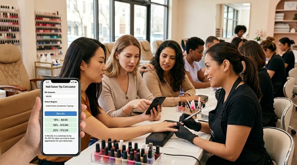 nail salon tip calculator