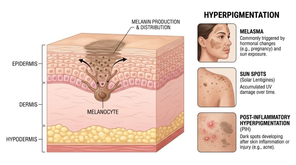 what causes hyperpigmentation​