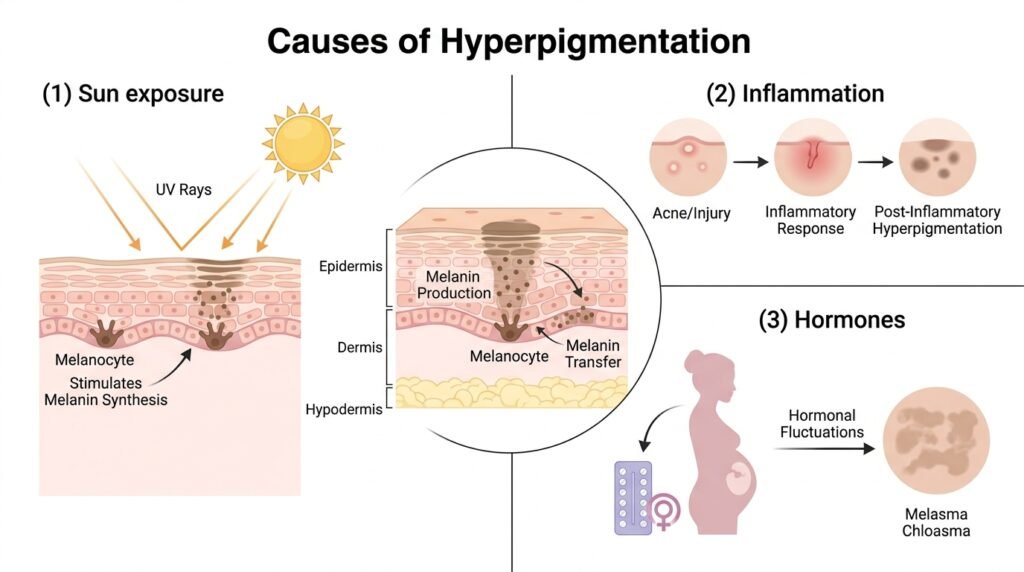 what causes hyperpigmentation​