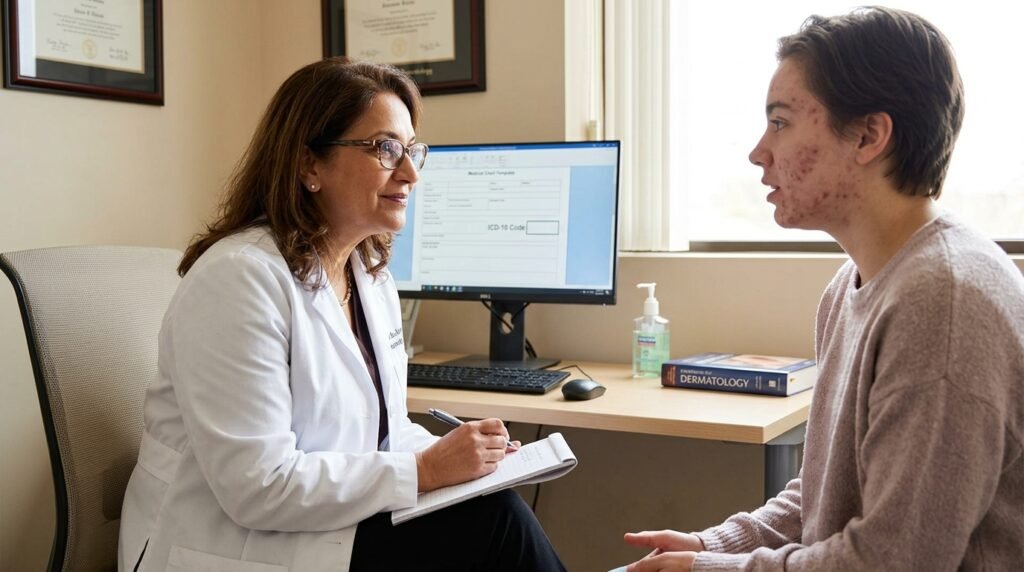 Acne Excoriée ICD-10 Code and Medical Diagnosis