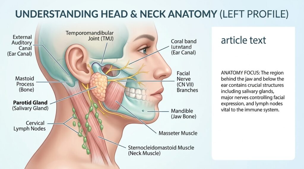 pain under ear behind jaw bone left side