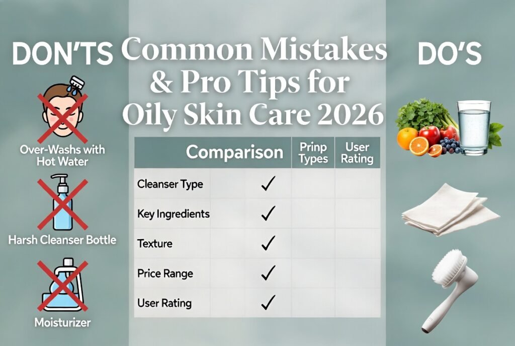 Common Mistakes to Avoid with Face Cleanser for Oily Skin