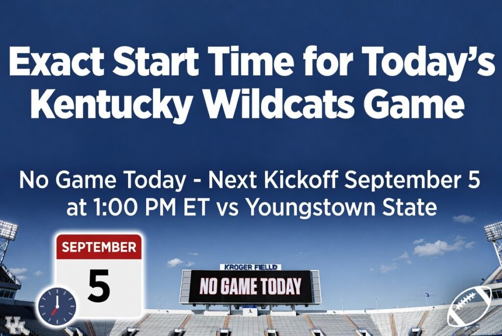 Exact Start Time for Today’s Kentucky Wildcats Game