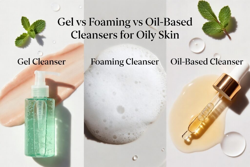 Gel vs Foaming vs Oil-Based Cleansers for Oily Skin