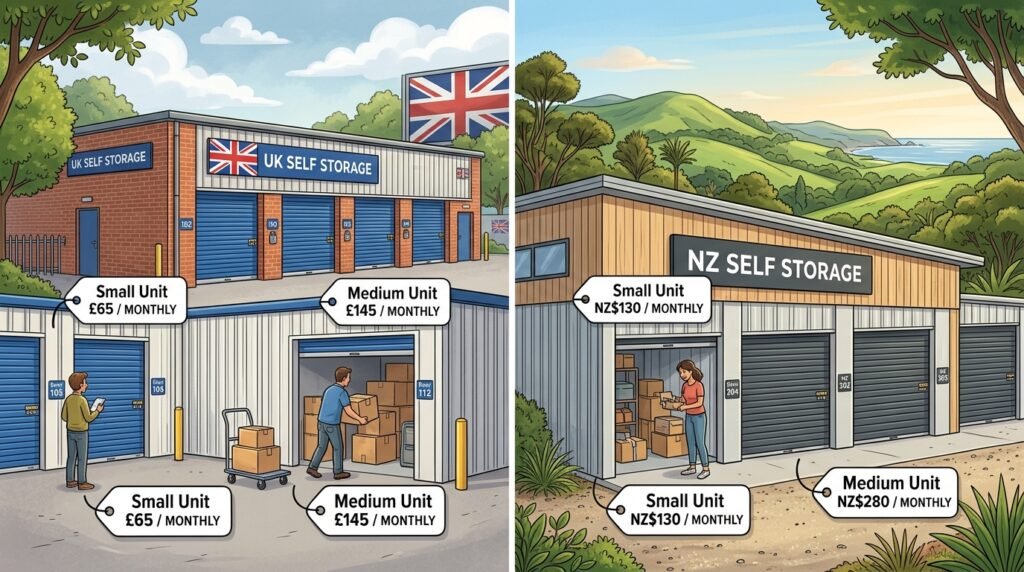 How Much Is a Storage Unit Per Month in the UK and New Zealand