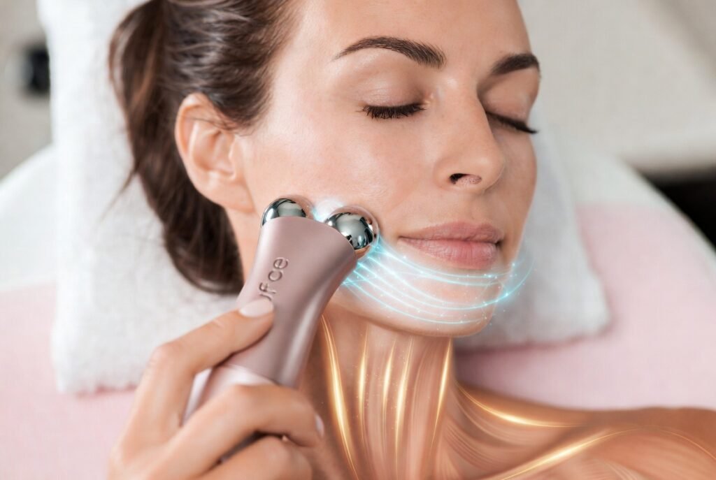 How the Mini+ Microcurrent Technology Works on Face and Neck Muscles