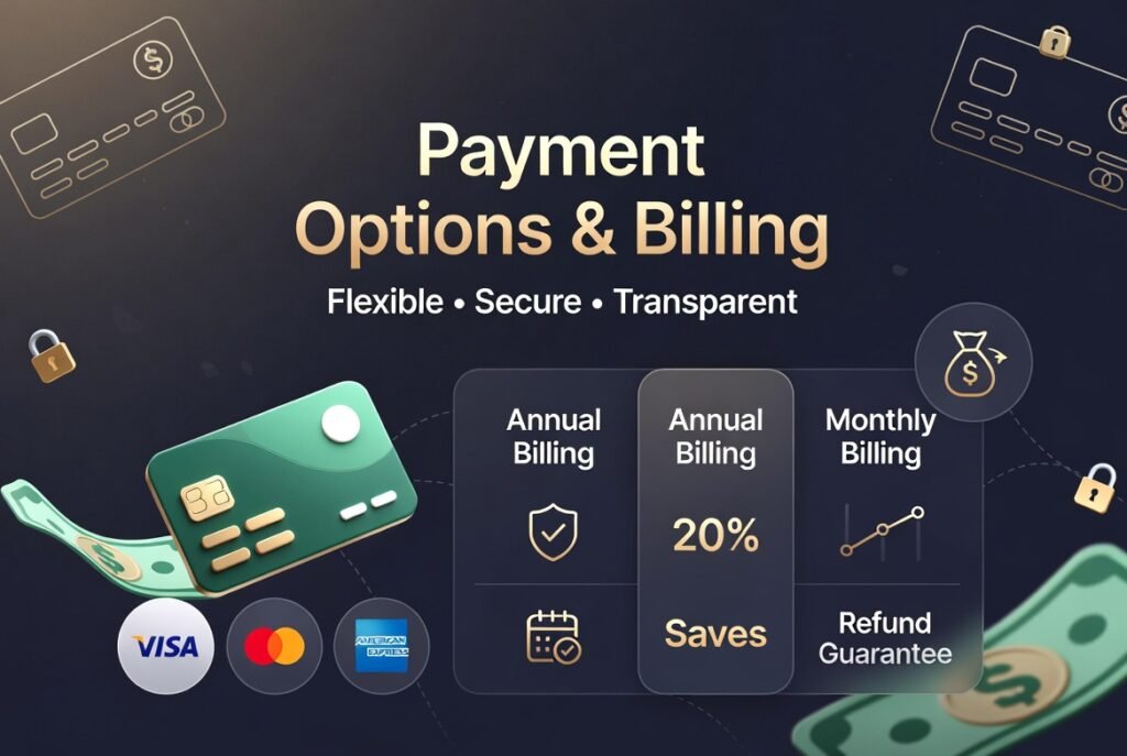 Payment Options, Billing, and Refund Policy