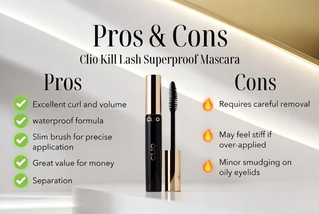 Pros and Cons of Clio Kill Lash Superproof Mascara