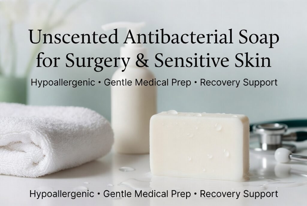 Unscented Antibacterial Soap for Surgery, Medical Prep, and Sensitive Body Areas