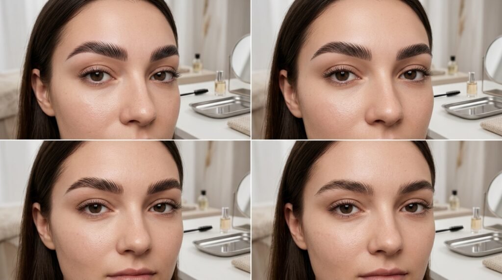brow lamination before and after