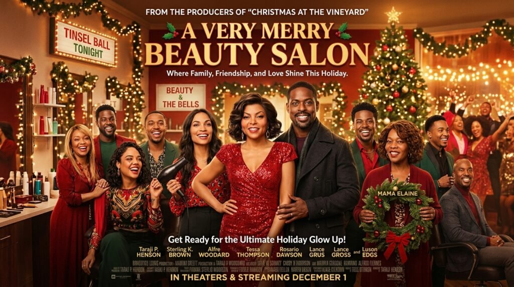 cast of a very merry beauty salon