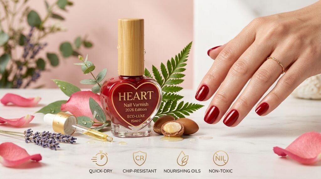 heart nail varnish