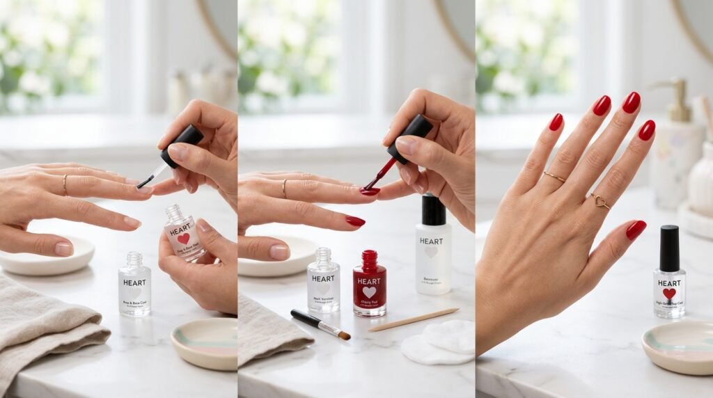 heart nail varnish