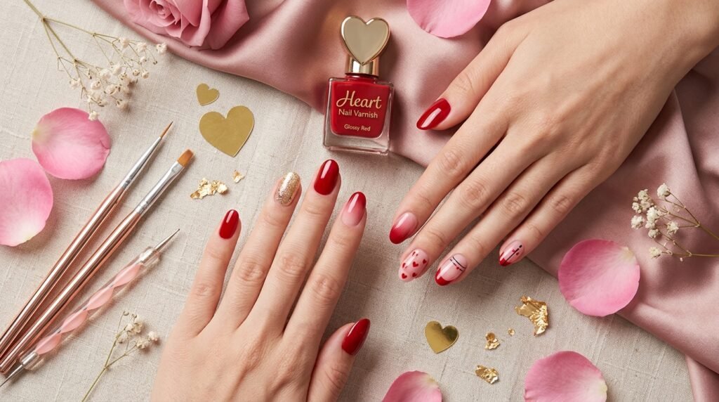 heart nail varnish