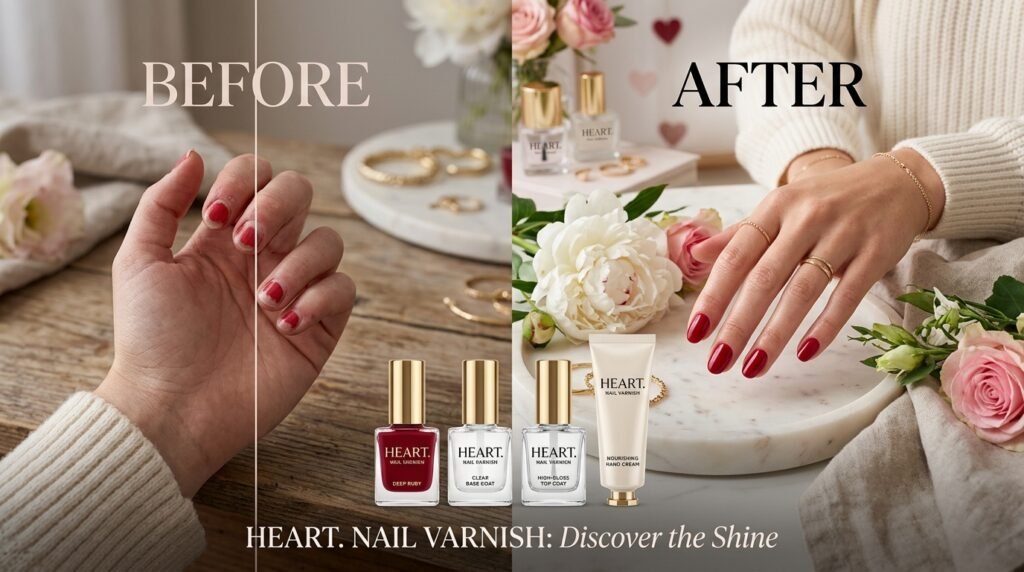 heart nail varnish