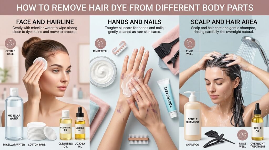 how to remove hair dye from skin