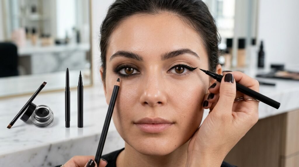 kajal and eyeliner