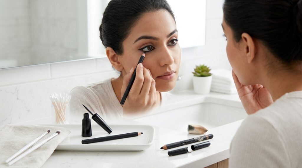 kajal and eyeliner