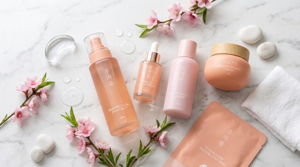 peach and lily glass skin