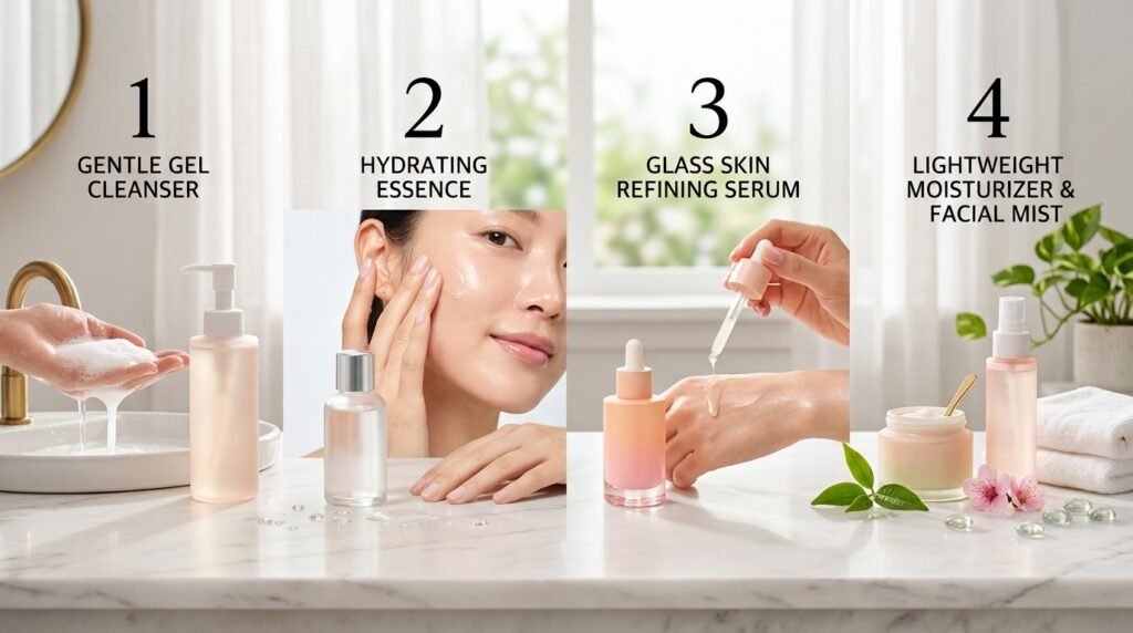peach and lily glass skin