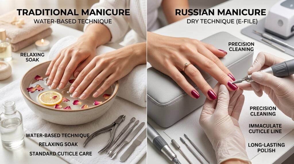 what is a russian manicure
