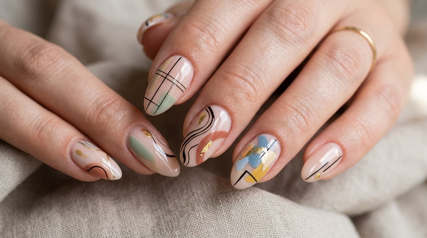 abstract nail art