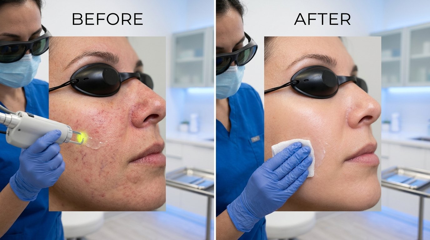 laser treatment broken blood vessels