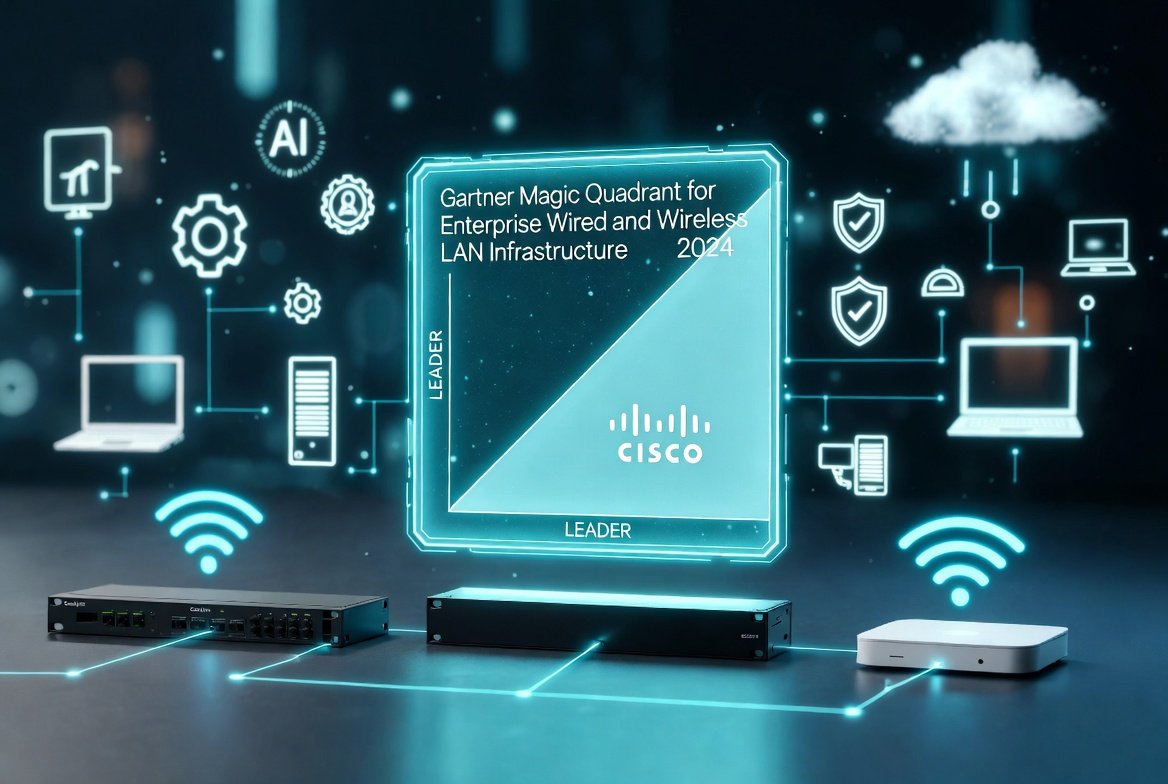 2024 Gartner Magic Quadrant Enterprise Wired and Wireless LAN Infrastructure Cisco Leader