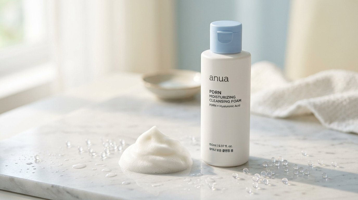 anua pdrn moisturizing cleansing foam