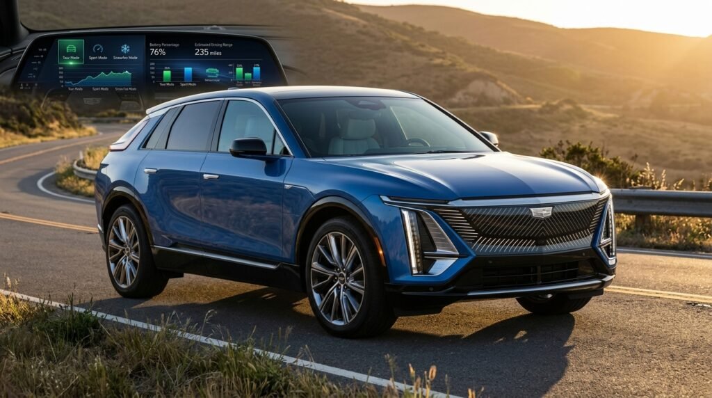 do the driving modes in cadillac lyriq offer different ranges or battery usages?