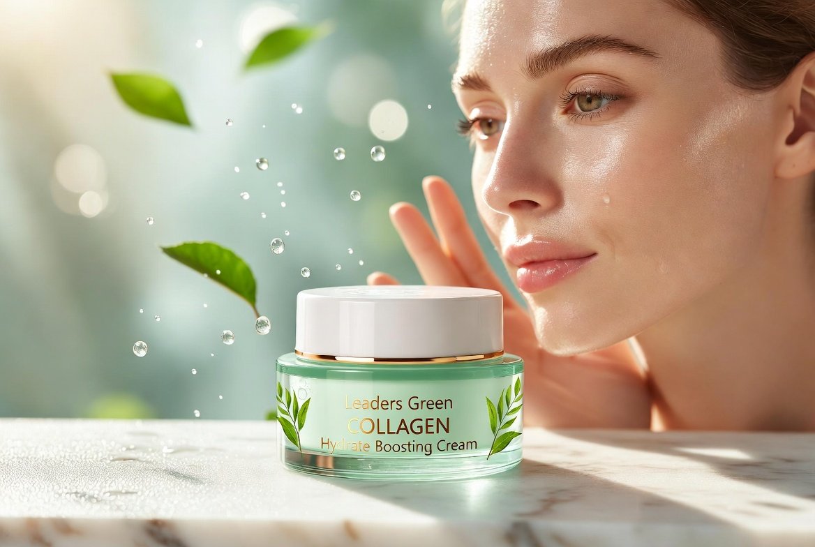 Leaders Green Collagen Hydrate Boosting Cream – Deep Hydration & Glowing Skin
