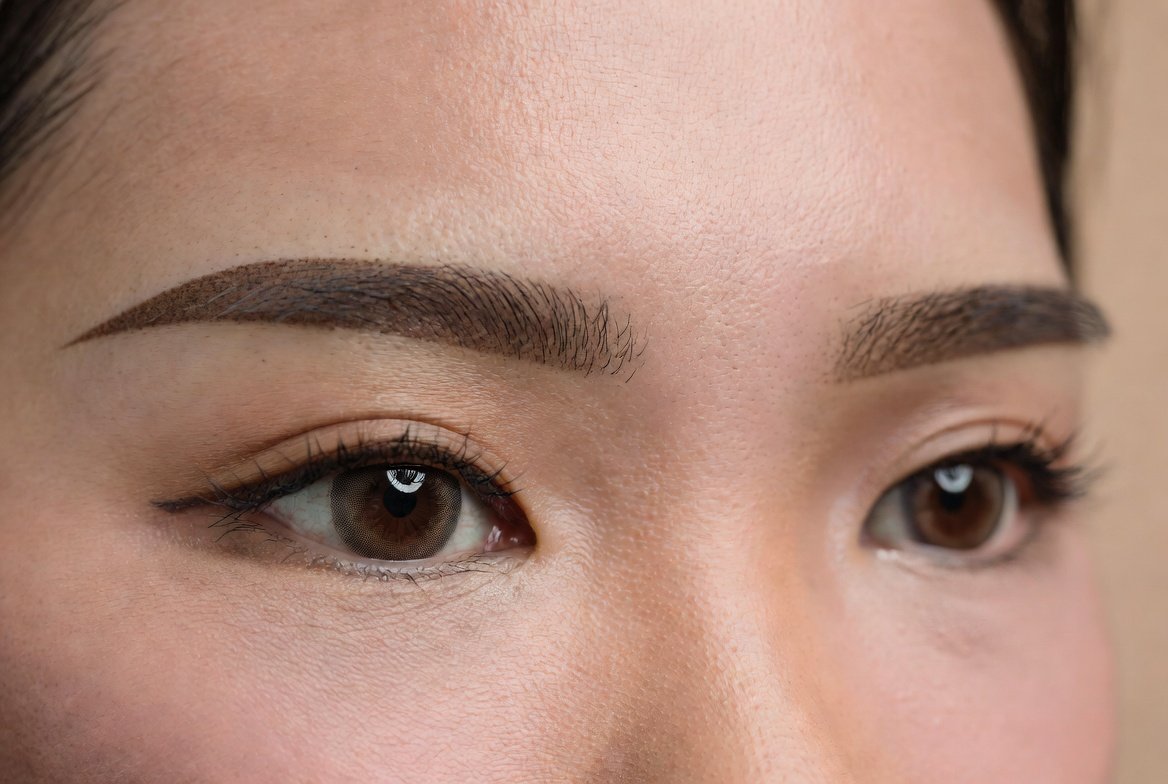 powder eyebrows