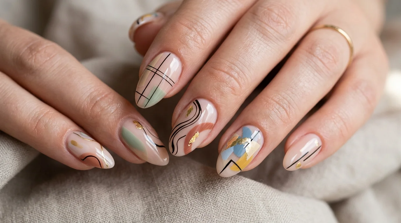 abstract nail art