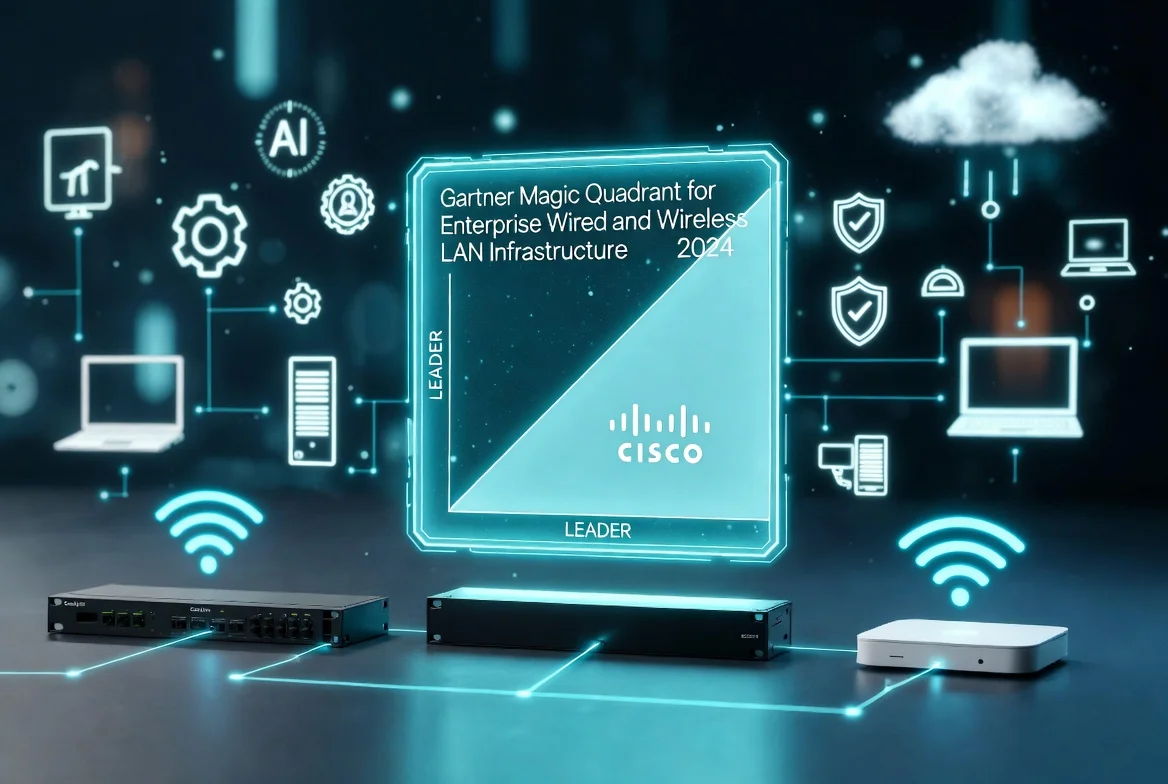 2024 Gartner Magic Quadrant Enterprise Wired and Wireless LAN Infrastructure Cisco Leader