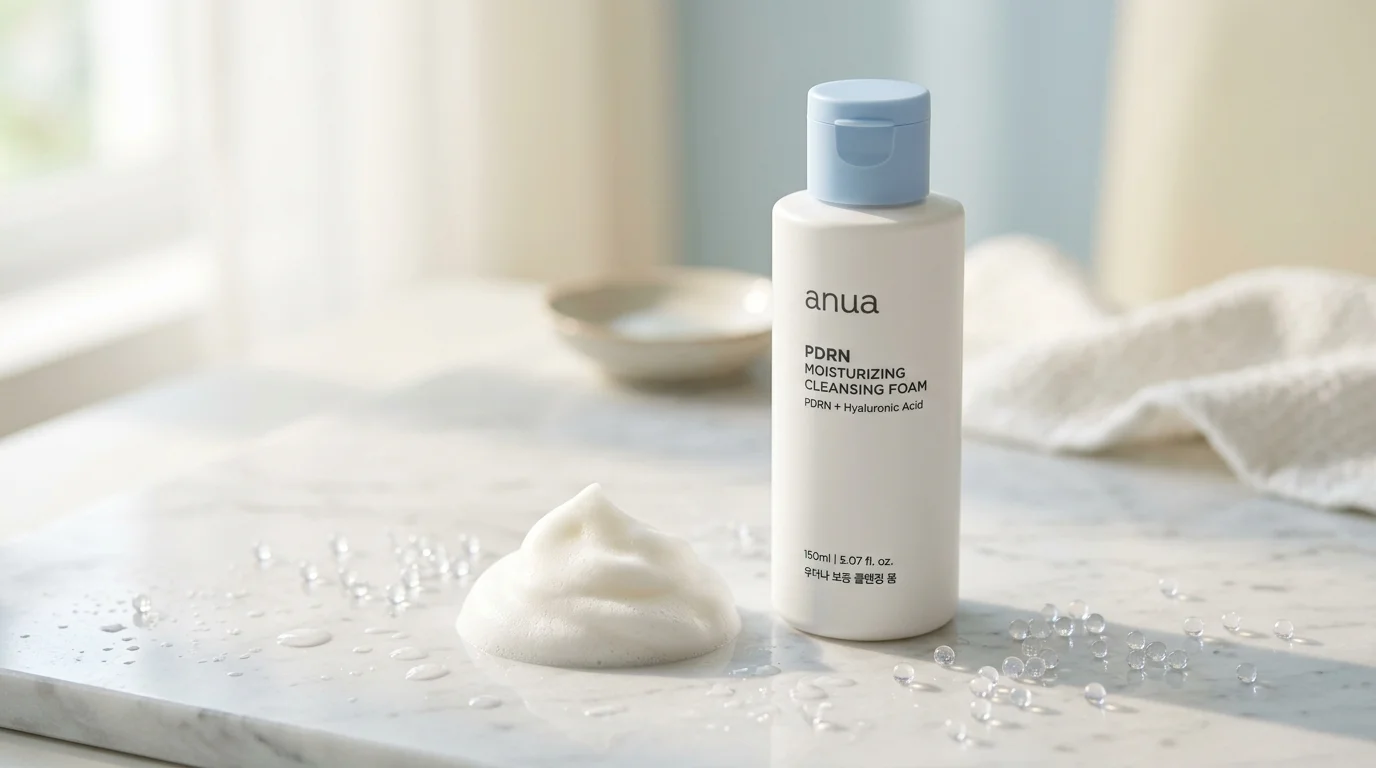 anua pdrn moisturizing cleansing foam