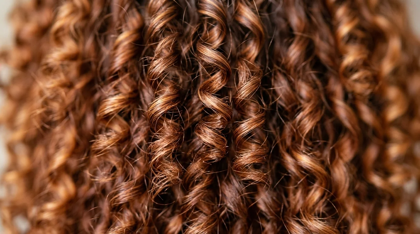 curly hair with highlights