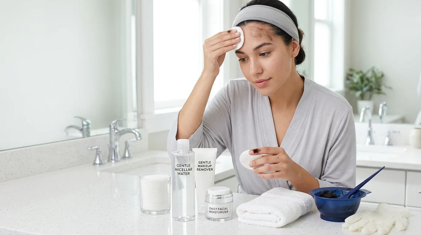 how to remove hair dye from skin