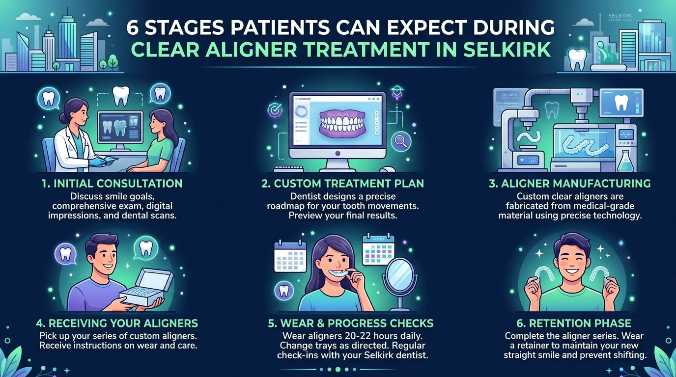 6 Stages Patients Can Expect During Clear Aligner Treatment in Selkirk