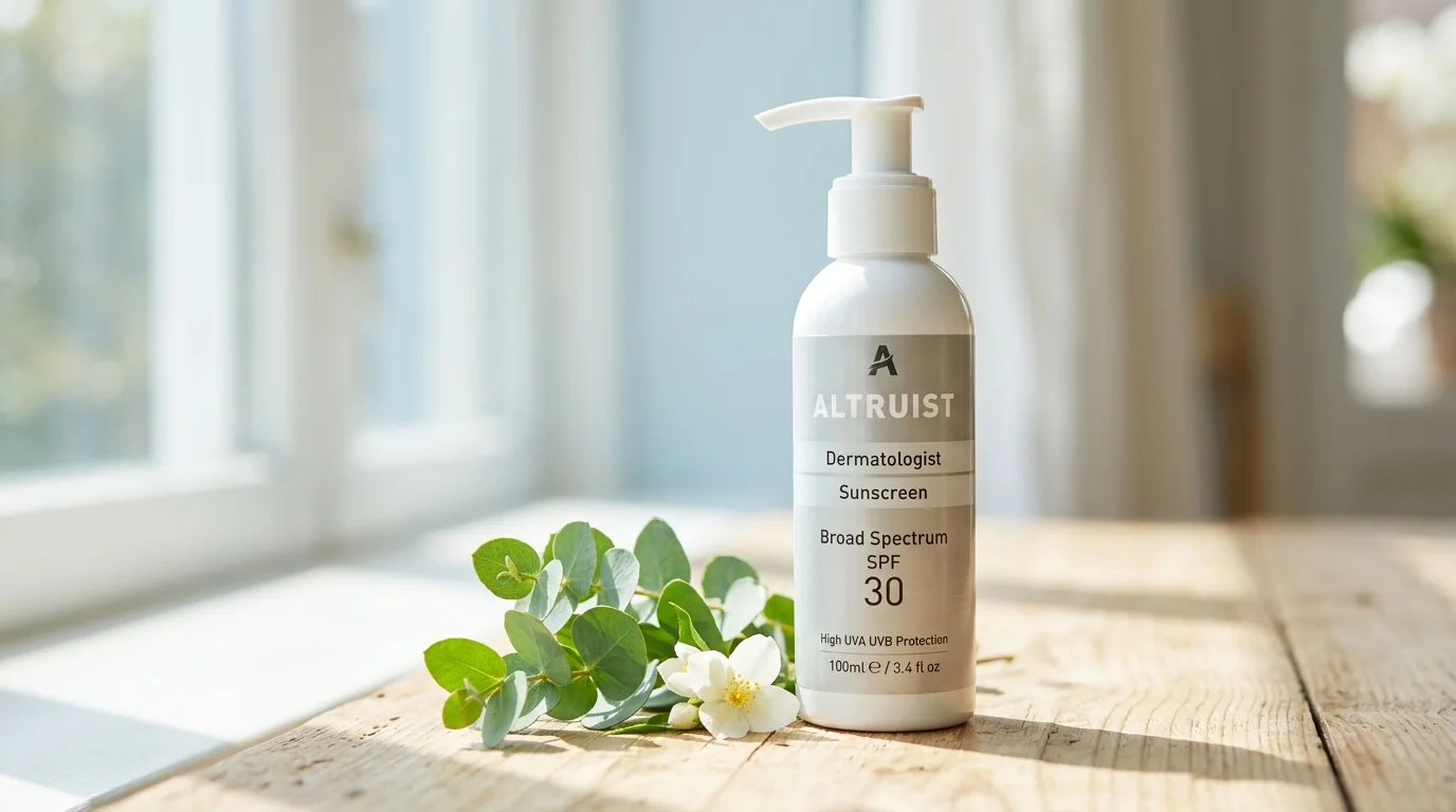 altruist. dermatologist sunscreen. broad spectrum spf 30