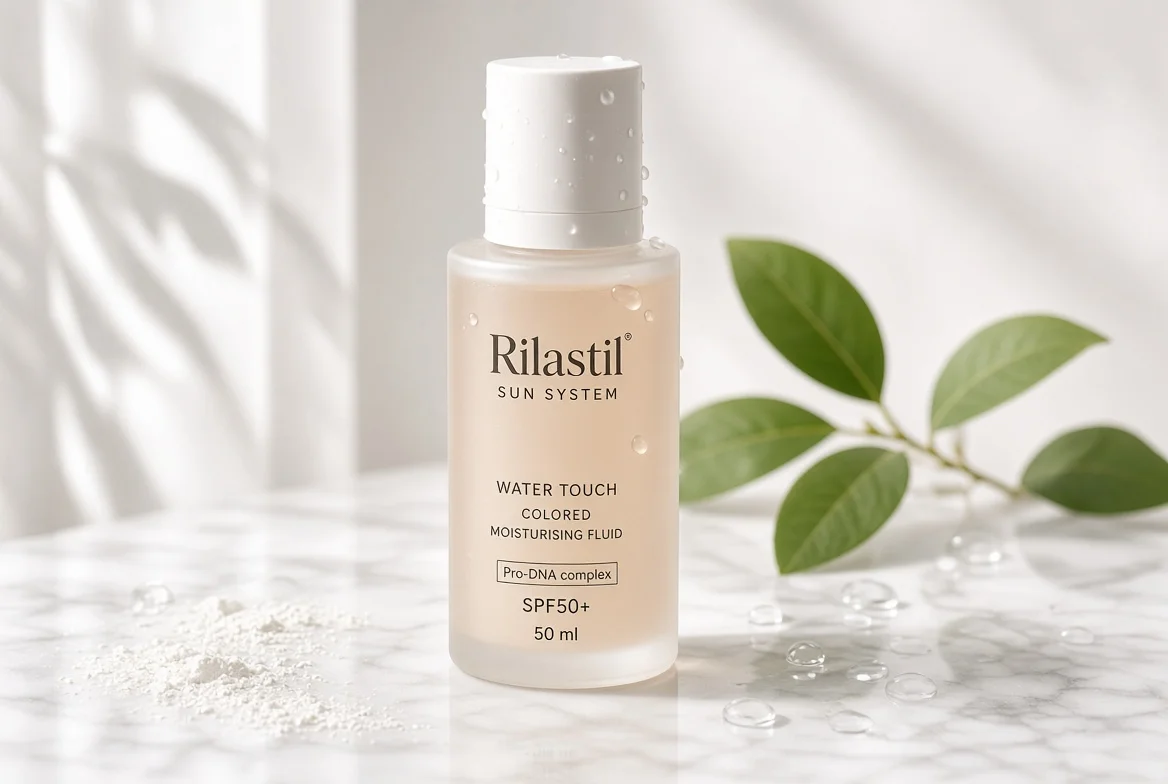 Rilastil Sun System Water Touch Colored Moisturising Fluid 50ml – SPF50+ Tinted Sunscreen