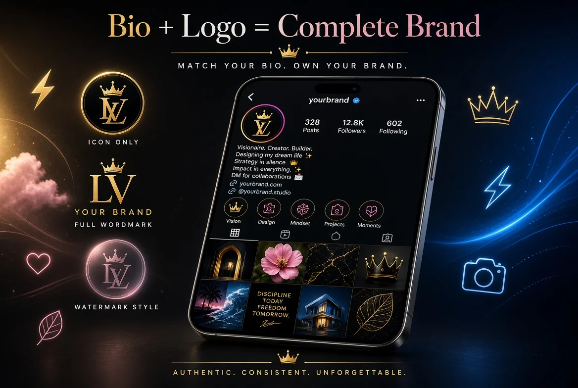 You’ve Got the Perfect Bio. Now Complete Your Profile with a Logo That Matches Your Vibe